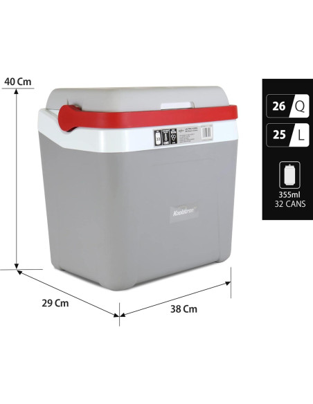 Enfriador de Bebidas Koolatron 54L Acero Inoxidable Portátil