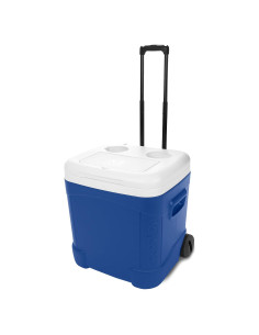 Cooler Igloo Ice Cube 60 Qt con Ruedas Blanco/Azul