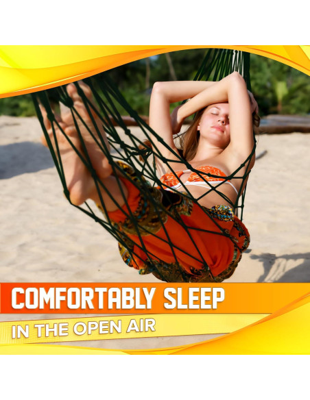 Hamaca de Cuerda de Malla VIKROM para Exterior 240x80 cm