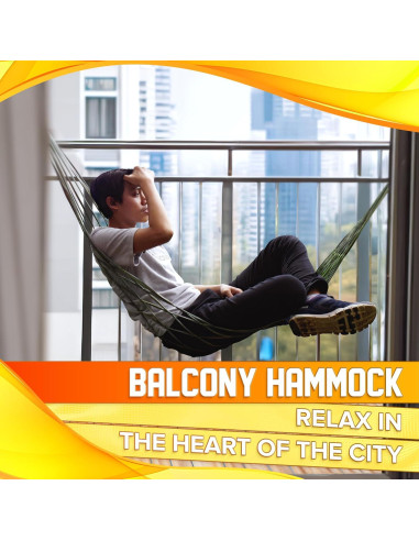 Hamaca de Cuerda de Malla VIKROM para Exterior 240x80 cm