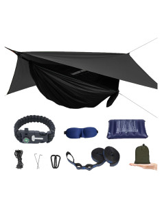 Hamaca de Camping AEETT con Red Mosquitera y Lona Impermeable