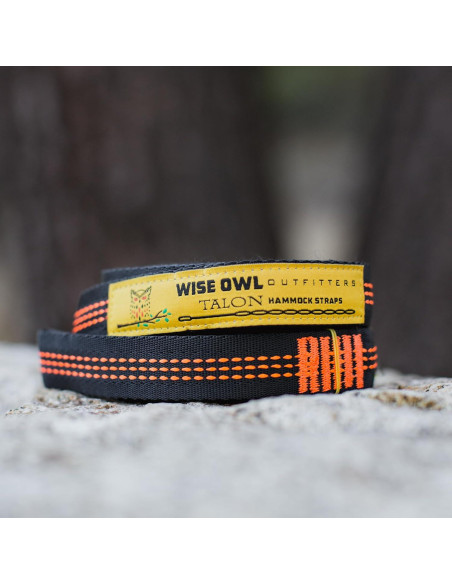 Cuerdas para Hamacas Wise Owl Outfitters 3m Naranjas - Kit Completo
