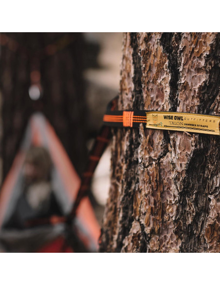 Cuerdas para Hamacas Wise Owl Outfitters 3m Naranjas - Kit Completo