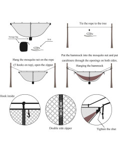 Red de Mosquito para Hamaca Wecamture XL 3.35m x 1.40m 2