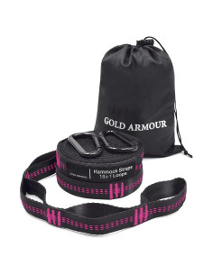 Correas de Hamaca Gold Armour XL 10 pies, 1000 Lbs, 2 Mosquetones