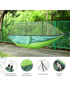 Hamaca de Camping Bestrip con Red Antimosquitos 260x140 cm 2