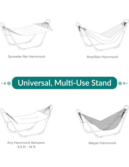 Soporte Universal para Hamaca Doble Sunnydaze - 250 kg - Negro