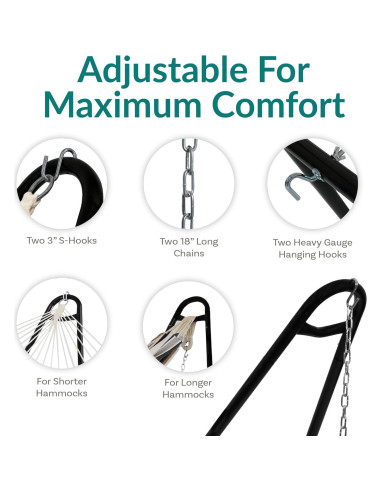 Soporte Universal para Hamaca Doble Sunnydaze - 250 kg - Negro