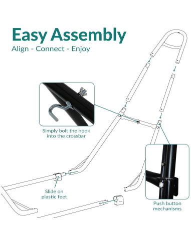Soporte Universal para Hamaca Doble Sunnydaze - 250 kg - Negro