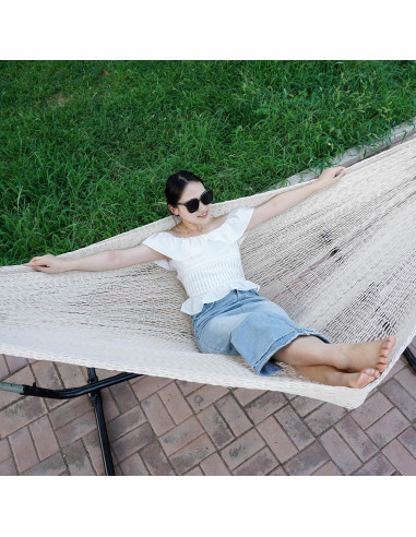 Hamaca Maya Tejida a Mano HappyPicnic Matrimonial 304.8x170.2cm