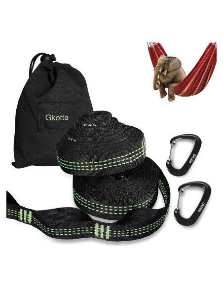 Correas de Hamaca BUDOBEG 3.05 m Ajustables 1000 kg 2 Piezas