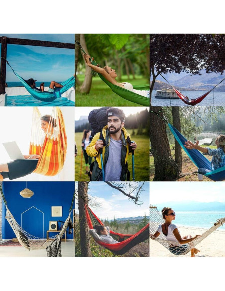 Correas de Hamaca BUDOBEG 3.05 m Ajustables 1000 kg 2 Piezas