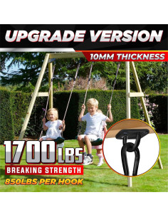 Kit de Colgado de Hamacas PAMAZY 770 kg Acero Inoxidable M10 2