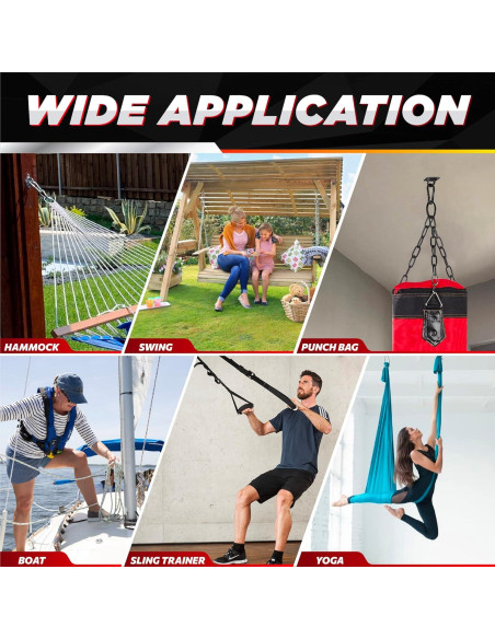 Kit de Colgado de Hamacas PAMAZY 770 kg Acero Inoxidable M10