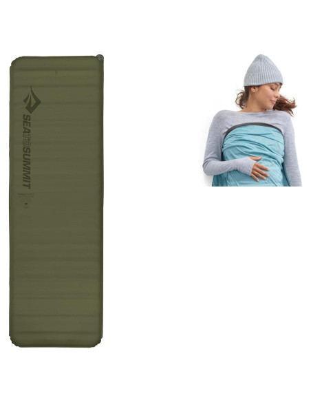 Sistema de Sueño Sea to Summit: Colchón Camp Plus SI y Forro Comfort Blend