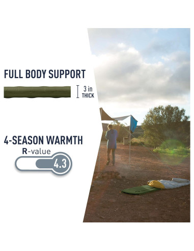 Sistema de Sueño Sea to Summit: Colchón Camp Plus SI y Forro Comfort Blend