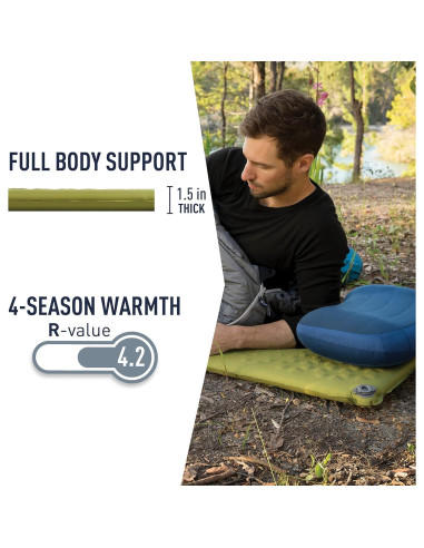 Sistema de Sueño Sea to Summit: Colchoneta Camp SI y Forro Comfort Blend