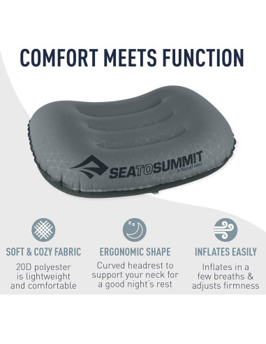 Sistema de Sueño Sea to Summit: Almohada Aeros y Saco Plumas Spark