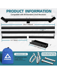 Soporte de Hamaca CROSSHIP con Hamaca de Nylon 159kg 2