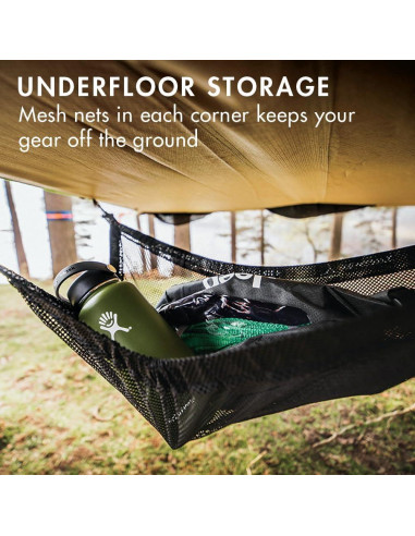 Hamaca Gigante Tentsile Trillium XL para 6 Personas, Malla Negra