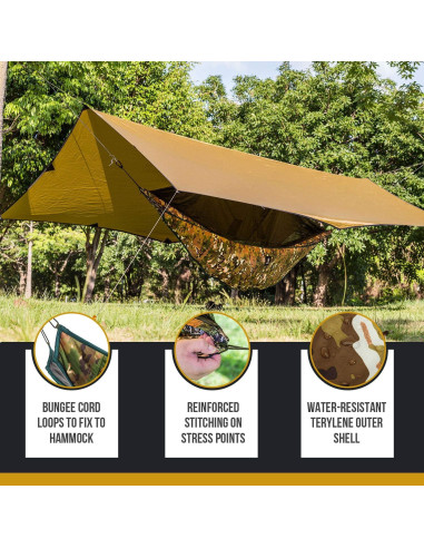 OneTigris Underquilt para Hamaca 4 Estaciones Camo 0.9kg