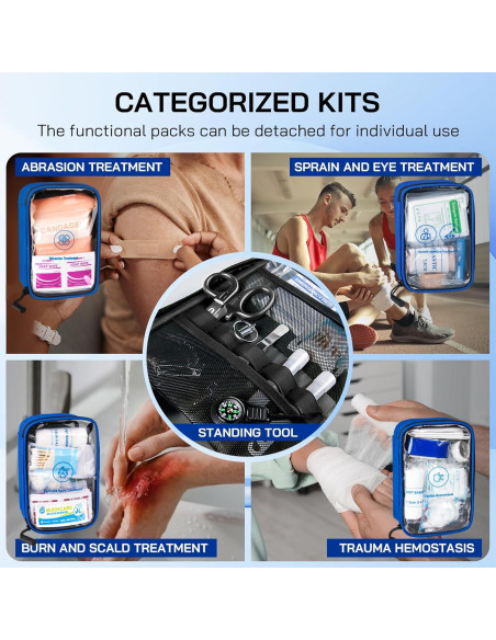 Kit de Primeros Auxilios 508 PCS Pasenhome - Grande y Desmontable