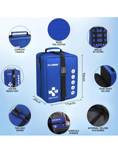 Kit de Primeros Auxilios 508 PCS Pasenhome - Grande y Desmontable