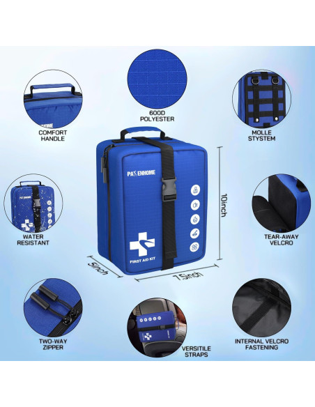 Kit de Primeros Auxilios 508 PCS Pasenhome - Grande y Desmontable