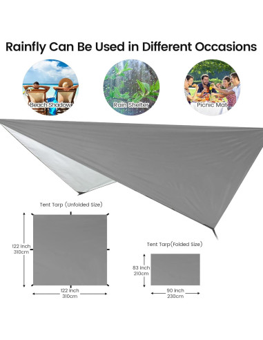 Hamaca de Camping MIFXIN con Red Mosquitos y Toldo Impermeable