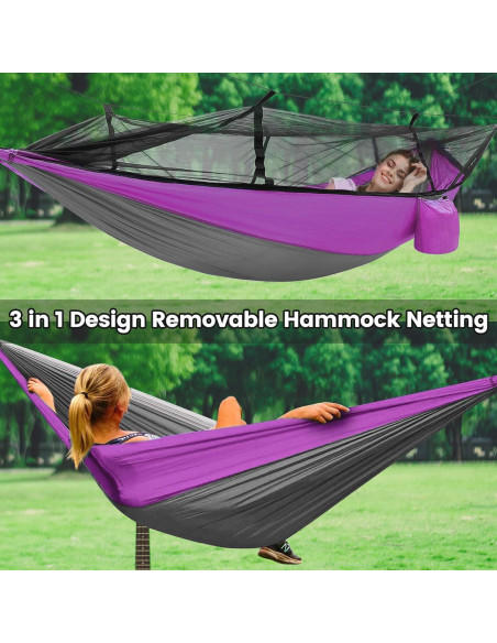 Hamaca de Camping MIFXIN con Red Mosquitos y Toldo Impermeable
