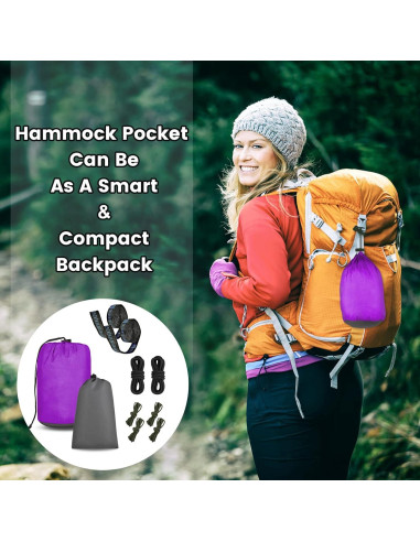 Hamaca de Camping MIFXIN con Red Mosquitos y Toldo Impermeable