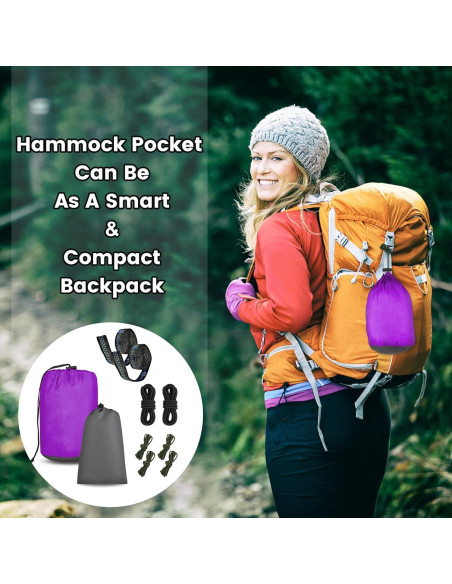 Hamaca de Camping MIFXIN con Red Mosquitos y Toldo Impermeable