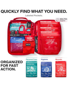 Kit de Primeros Auxilios Compacto SurviveX - 14x9.5x18.5cm 2