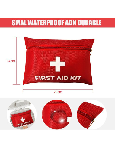 Kit de Primeros Auxilios QILUCKY 94 Piezas Compacto y Ligero