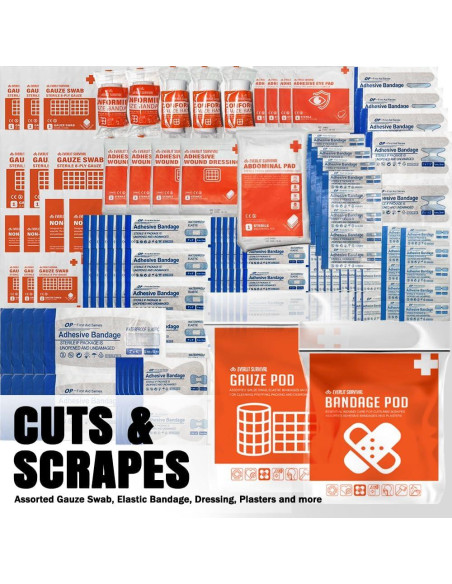 Kit de Primeros Auxilios 380 Piezas EVERLIT CARE Negro