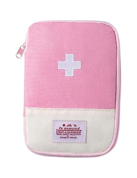 Bolsa de Primeros Auxilios Rosa Pequeña PurYupearl - Compacta y Resistente