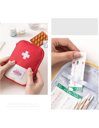 Bolsa de Primeros Auxilios Rosa Pequeña PurYupearl - Compacta y Resistente