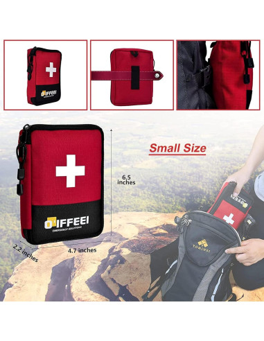 Estuche de Primeros Auxilios Vacío O'IFFEEI Rojo 11.9x16.5cm