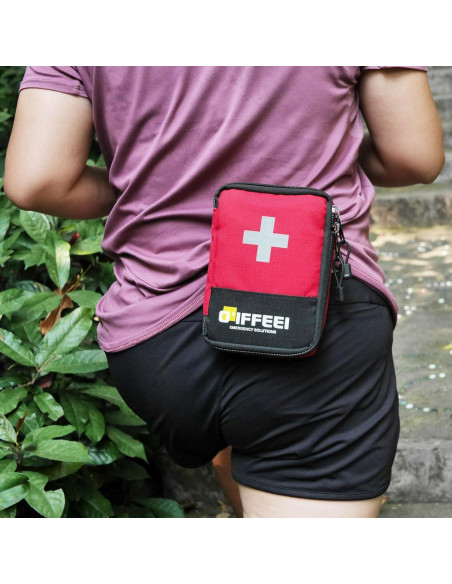 Estuche de Primeros Auxilios Vacío O'IFFEEI Rojo 11.9x16.5cm