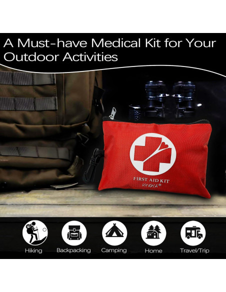 Mini Kit de Primeros Auxilios VirKech 118 Piezas Portátil