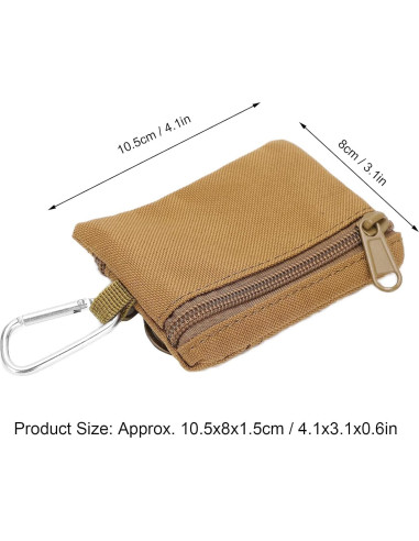 Bolsa EDC Molle HERCHR de Nailon 10.5x8x1.5cm Color Arcilla