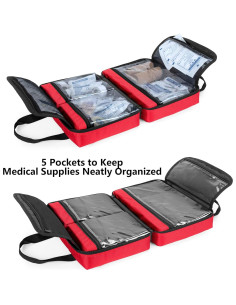 Bolsa de Primeros Auxilios Trunab Roja 29x10.9x20.1 cm 2