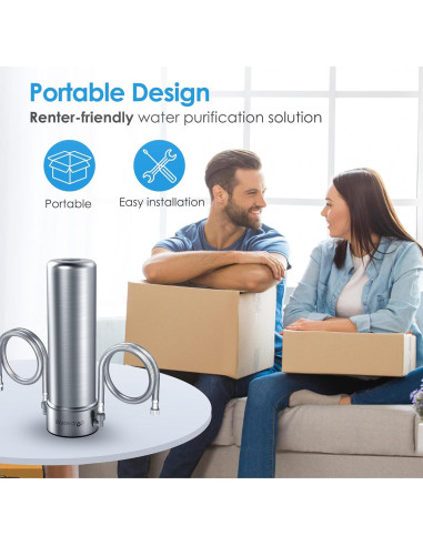 Filtro de Agua Bajo Fregadero Waterdrop AS13 6 Etapas Acero Inoxidable