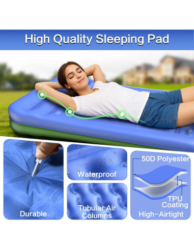 Colchón Doble Autoinflable Wusrop 200x140 cm 5 cm Grueso