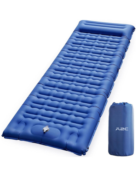 Colchón Inflable de Camping A2C OSM-Azul, 66 cm Ancho, Ultraligero