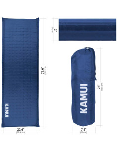 Almohadilla de Dormir Autoinflable KAMUI 5 cm Azul Camping 2