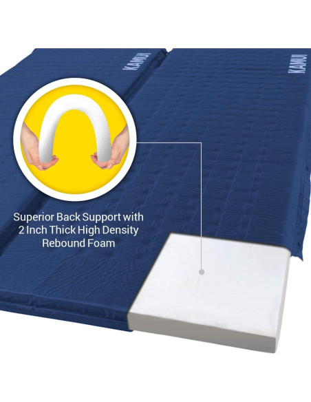 Almohadilla de Dormir Autoinflable KAMUI 5 cm Azul Camping