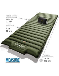 Almohadilla Inflable ZOOOBELIVES Airlive2000P 10.16cm Camping 2