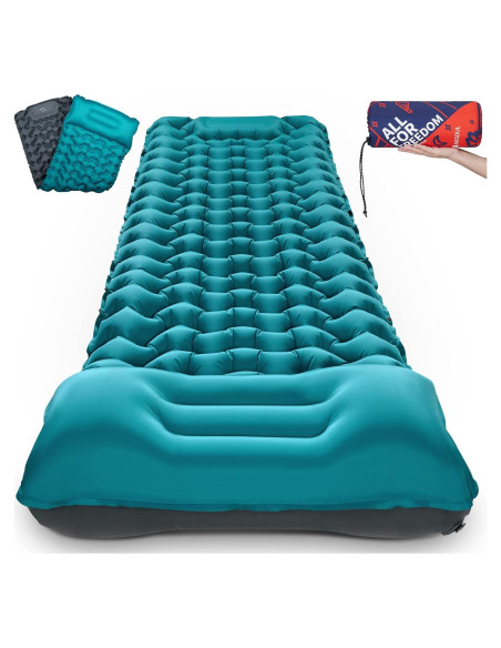 Almohadilla de Camping AKSOUL 3.9" con Almohada Integrada