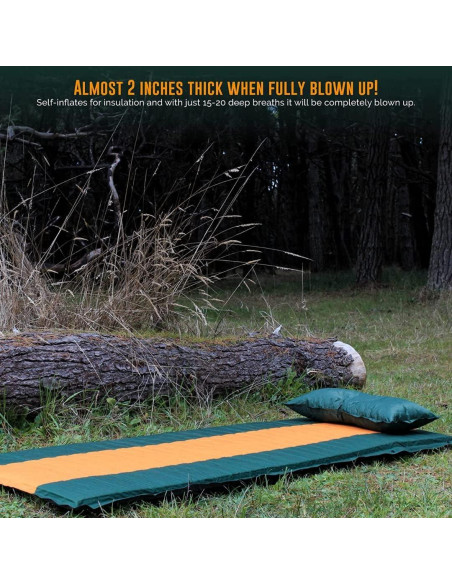 Colchoneta de Camping Autoinflable Ryno Tuff 190.5x63.5 cm